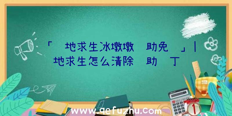 「绝地求生冰墩墩辅助免费」|绝地求生怎么清除辅助补丁